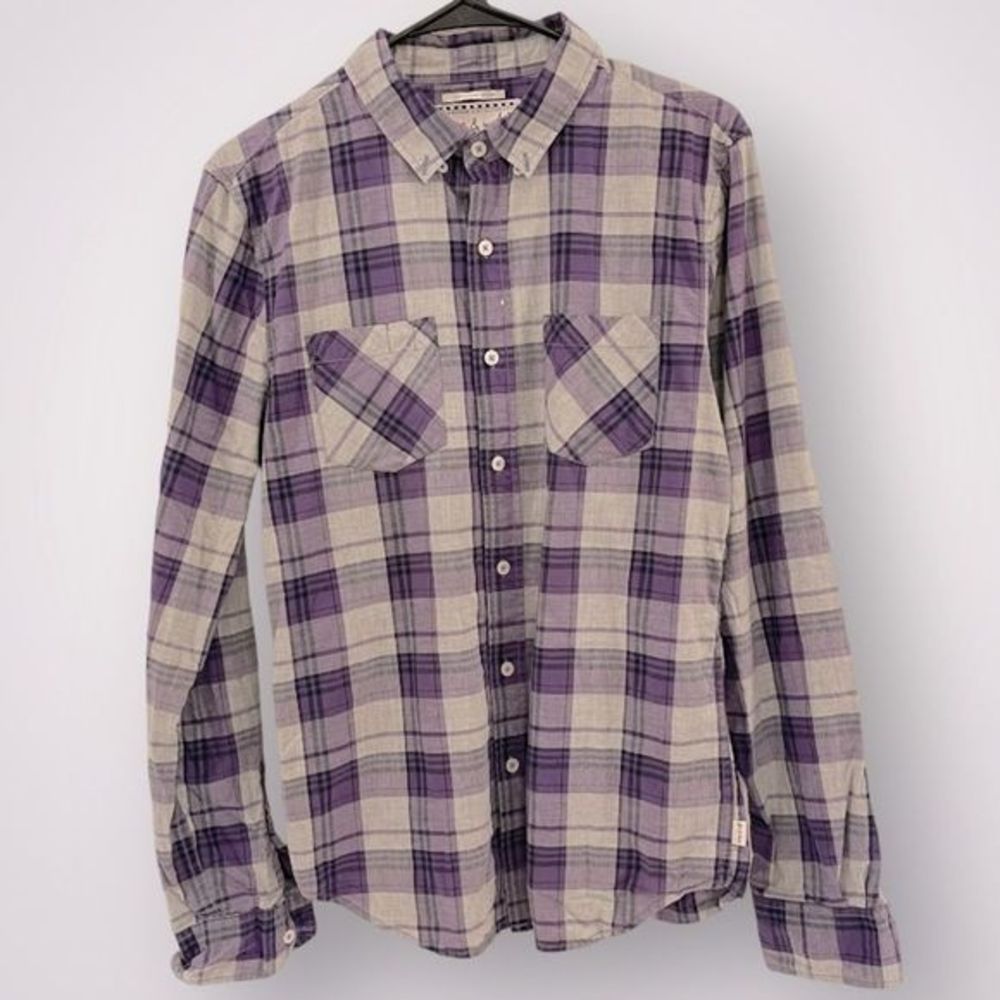 Warp & Weft Mens Long Sleeve Plaid‎ Size S